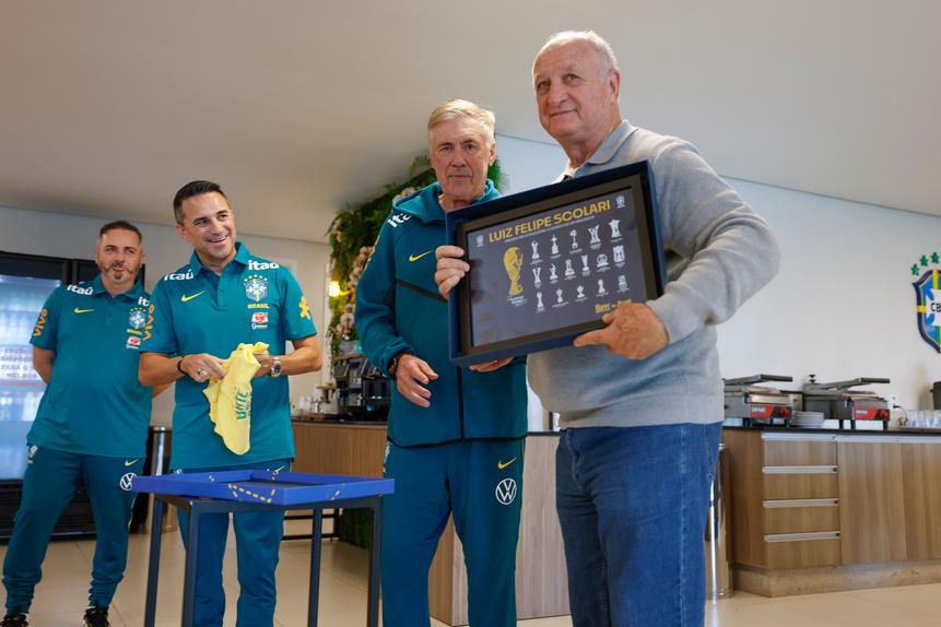 Ancelotti e Scolari - Foto: Rafael Ribeiro/CBF