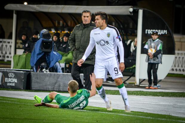 Acuna com a camisola do Sporting, em 2018