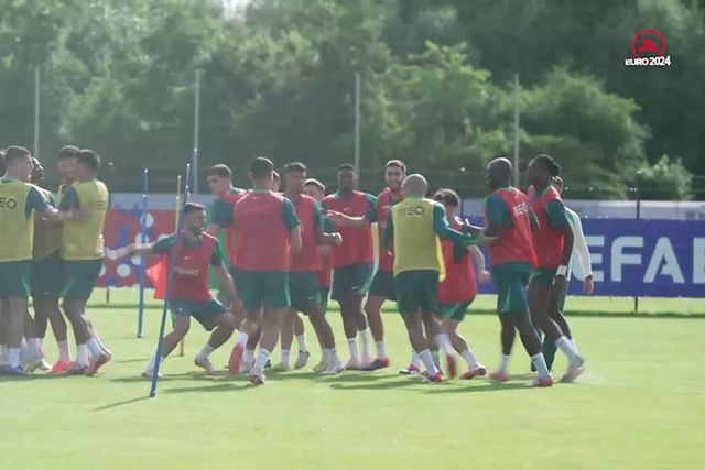 O treino deste sábado da Seleção Nacional