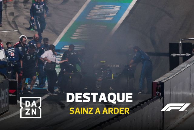 Corrida nem começou e carro de Sainz já estava em chamas