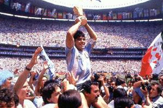 Maradona foi a grande figura da Argentina no Campeonato do Mundo de 1986 (Foto A BOLA)