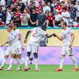 Festejos do Bayern após golo de Kane