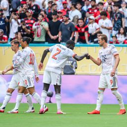 Festejos do Bayern após golo de Kane