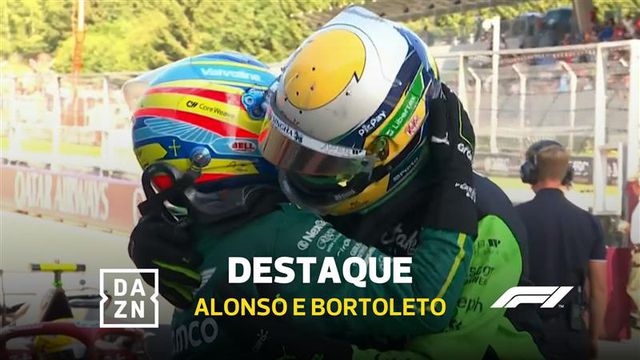 Depois do duelo, o abraço entre Alonso e Bortoleto