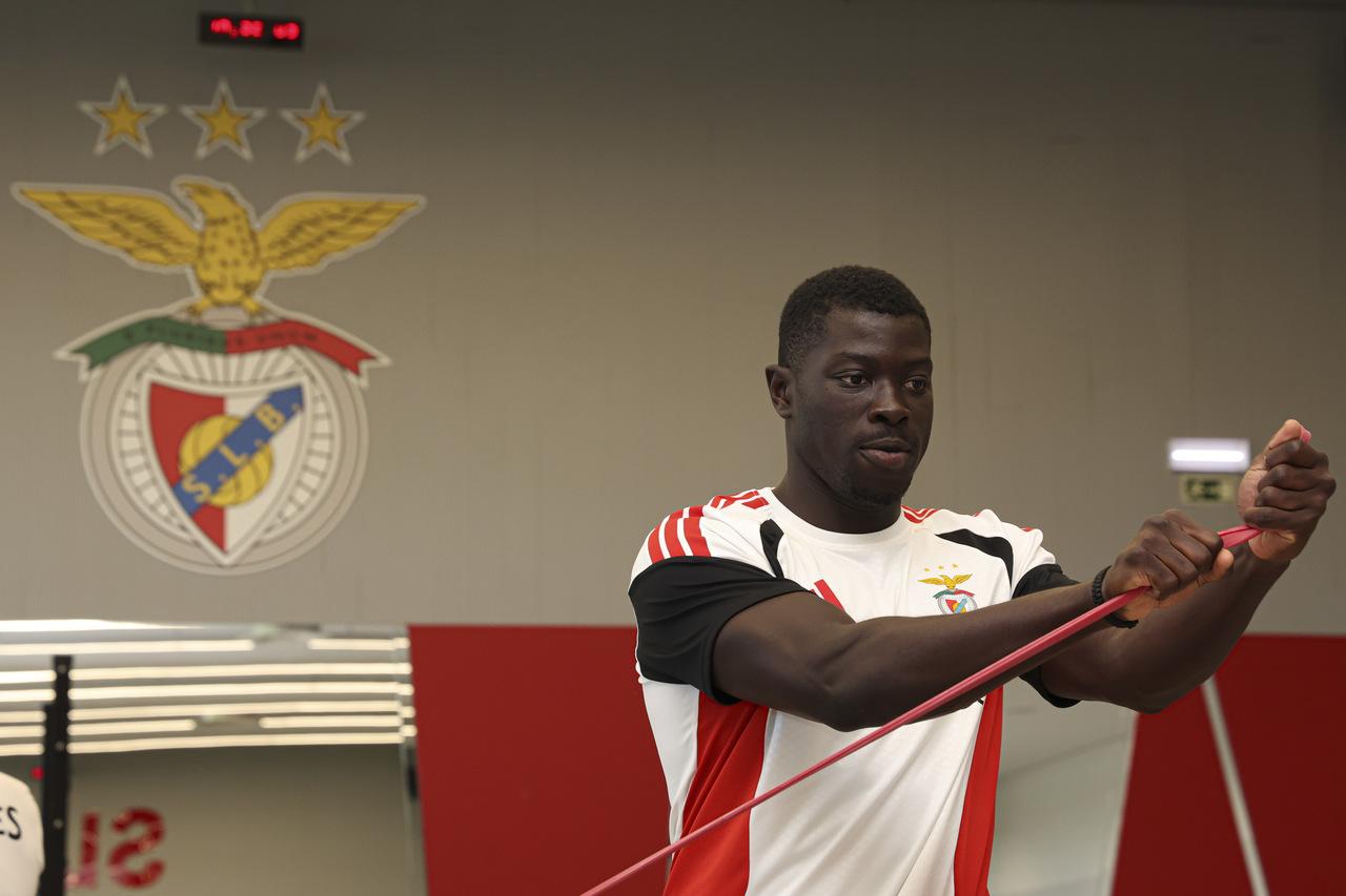 Samuel Soares a trabalhar no ginásio - Foto: Benfica