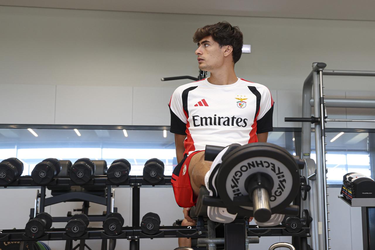 António Silva a trabalhar no ginásio - Foto: Benfica