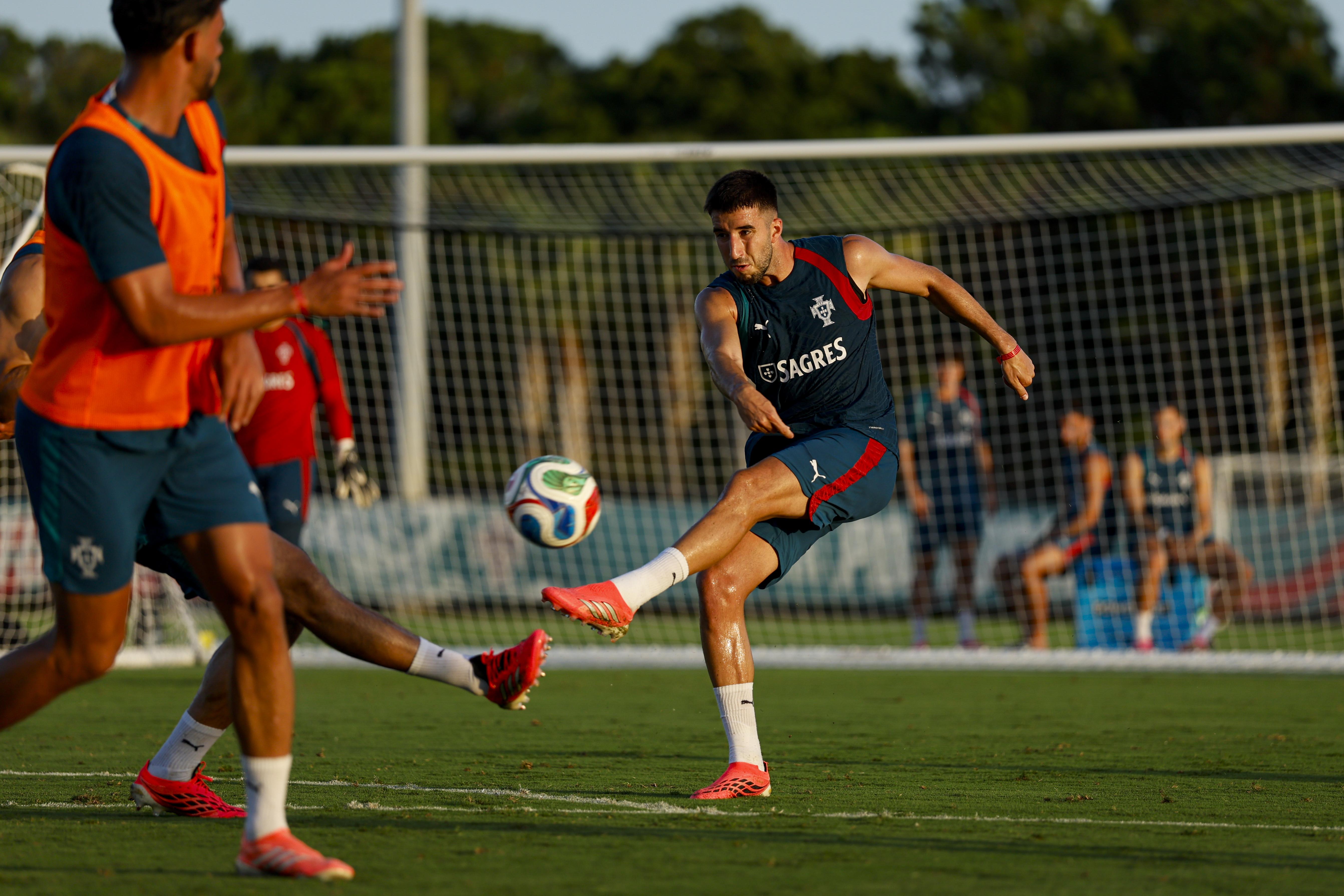 Gonçalo Inácio no treino da Seleção após empate com a Colômbia - Foto: FPF