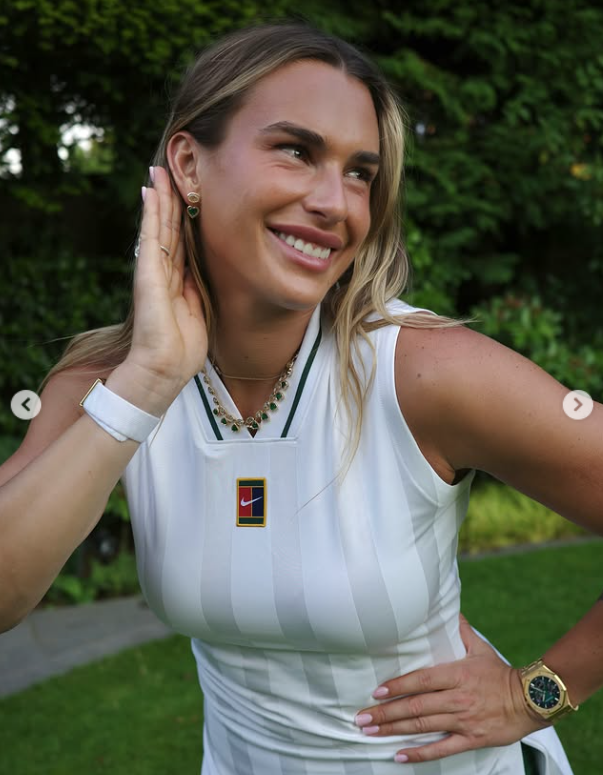 Aryna Sabalenka revela joias para Wimbledon - foto Instagram/Aryna Sabalenka