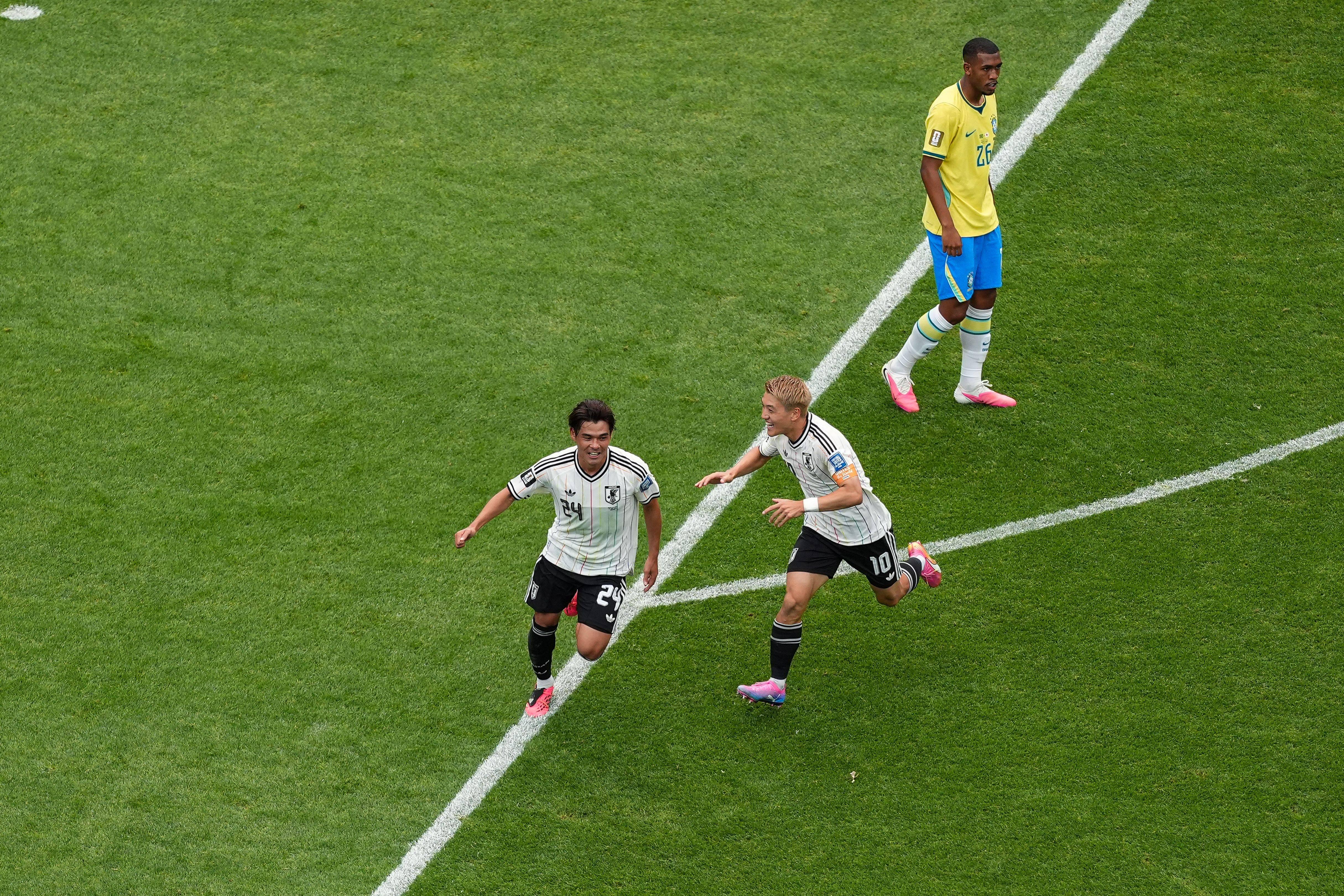 Japão teve um empate (2-2) memorável com os Países Baixos e deu luta ao Brasil nos 16 avos, perdendo com um golo de Martinelli aos 90+5' - Foto: Imago