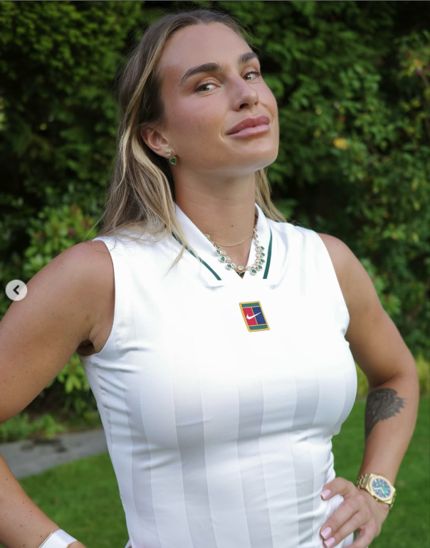 Aryna Sabalenka revela joias para Wimbledon - foto Instagram/Aryna Sabalenka