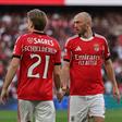 Andreas Schjelderup e Fredrik Aursnes juntos no Benfica e na seleção da Noruega — Foto: IMAGO