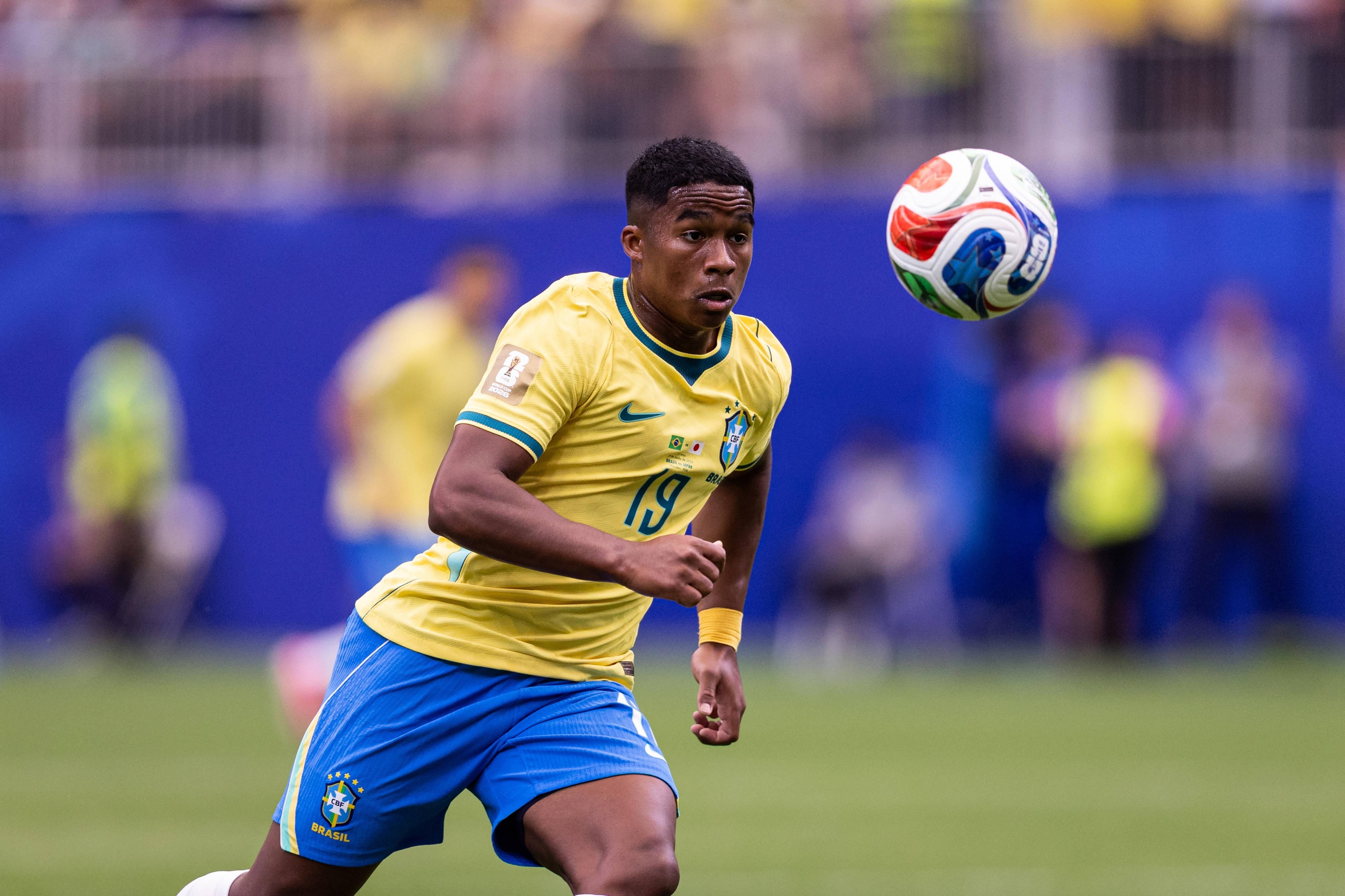 Endrick jogou os segundos 45 minutos com o Japão