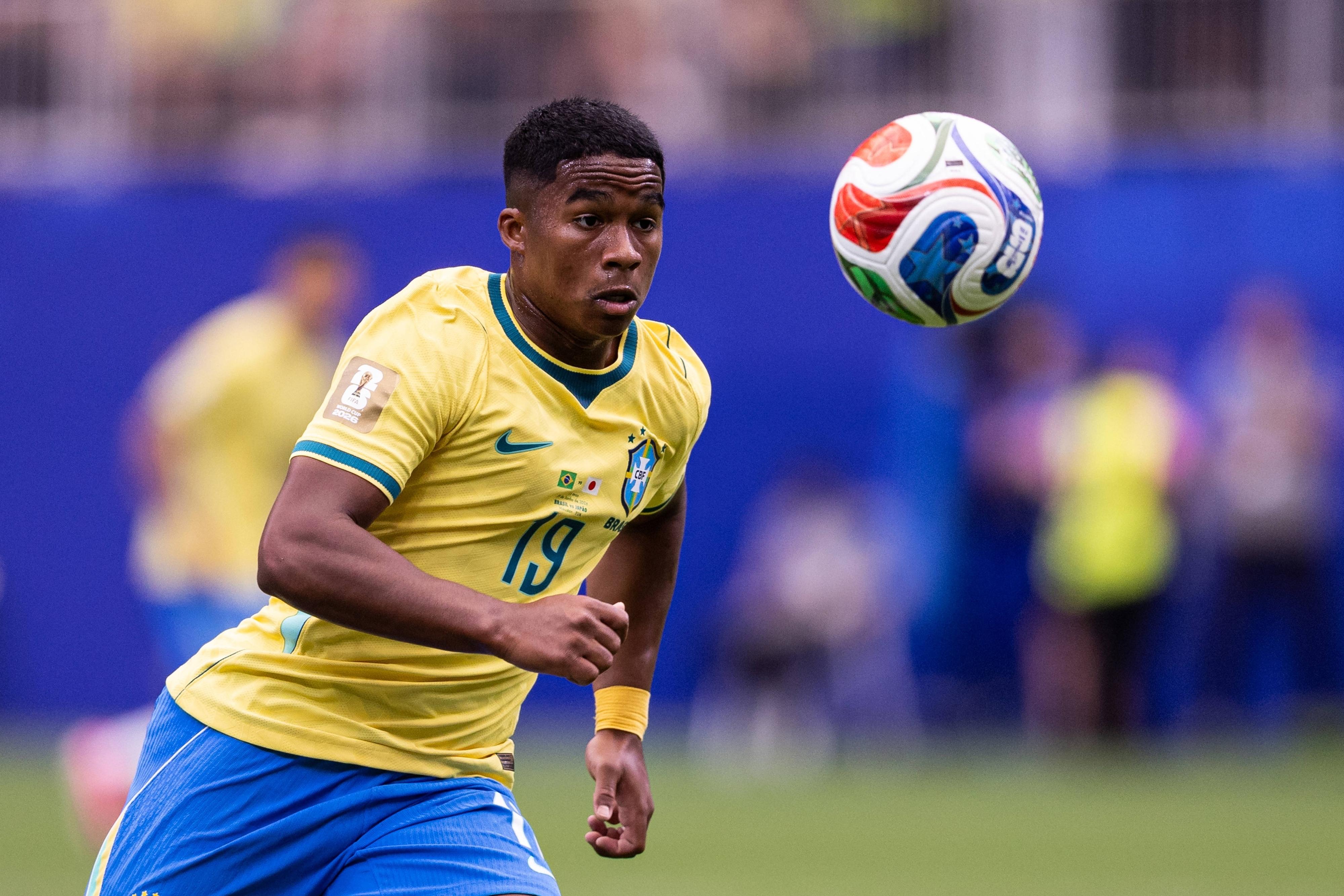Endrick jogou os segundos 45 minutos com o Japão