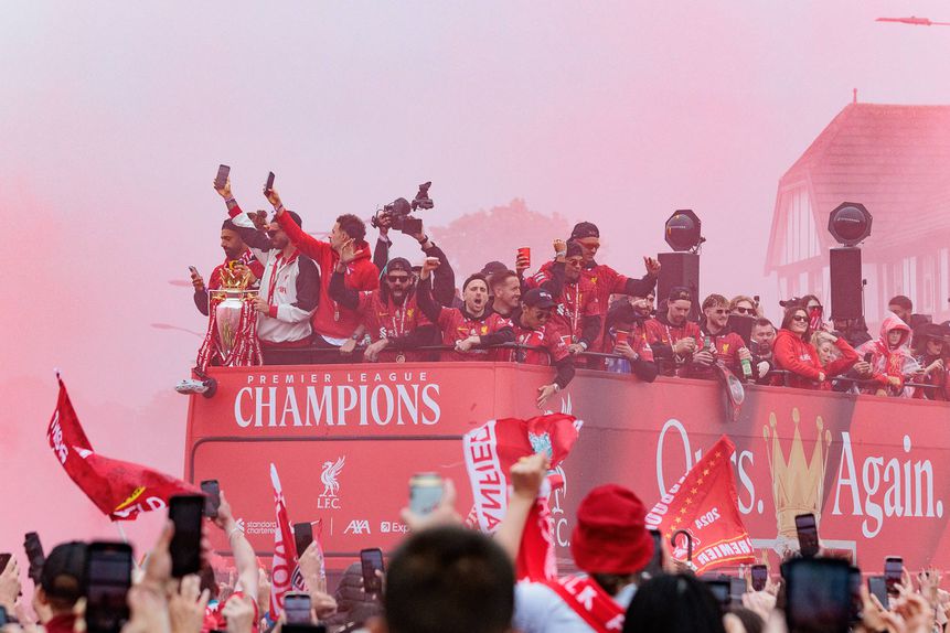 Celebrações do Liverpool no 20.º título de campeão inglês