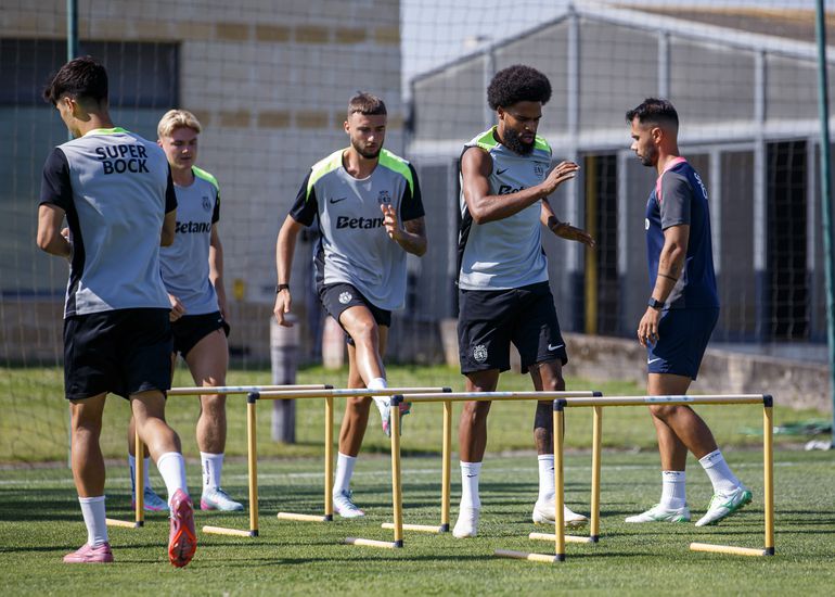 Suárez a treinar em Alcochete