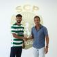 Luis Suárez quando foi apresentado por Frederico Varandas (SPORTING CP)
