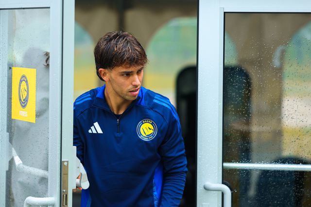 João Félix a chegar ao treino do Al Nassr
