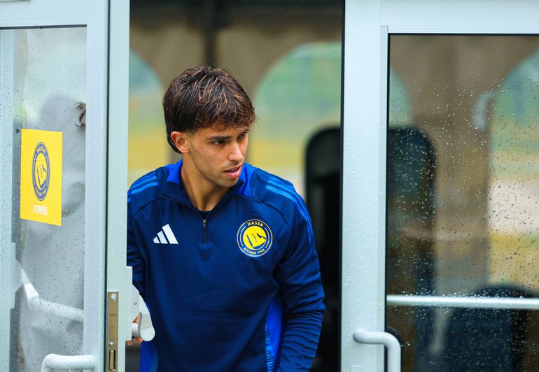 João Félix a chegar ao treino do Al Nassr