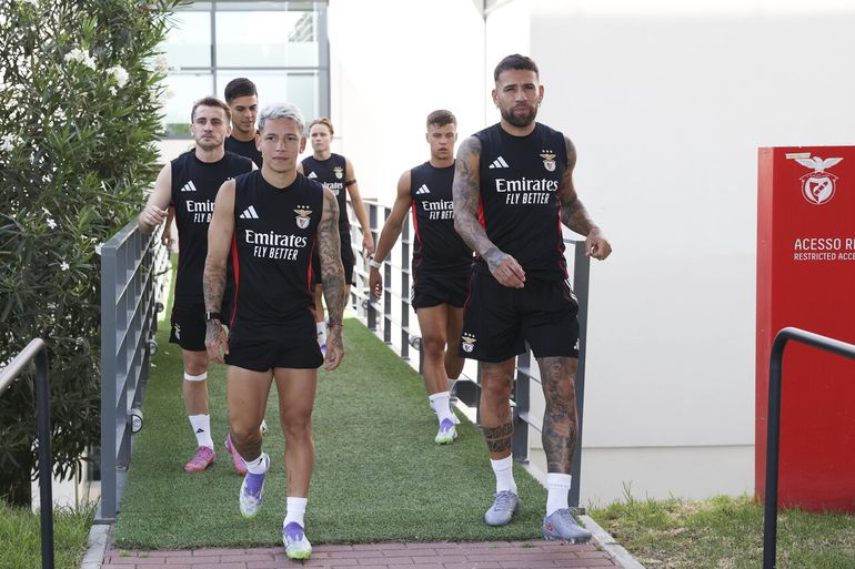 O treino do Benfica para o dérbi com o Sporting