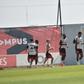 Ríos,  Schjelderup e Lukebakio estão de regresso ao Seixal após a participação no Mundial - Foto: Miguel Nunes