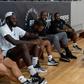 Neemias Queta com alguns dos treinadores adjuntos dos Celtics que estão em Portugal    Fotografia João Moreira/Hoopers