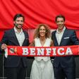 Marina Teixeira com Tomás Barroso (vice) e Rui Costa (presidente do Benfica) - Foto: SL Benfica