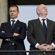 Aleksander Ceferin, presidente da UEFA, e Gianni Infantino, presidente da FIFA