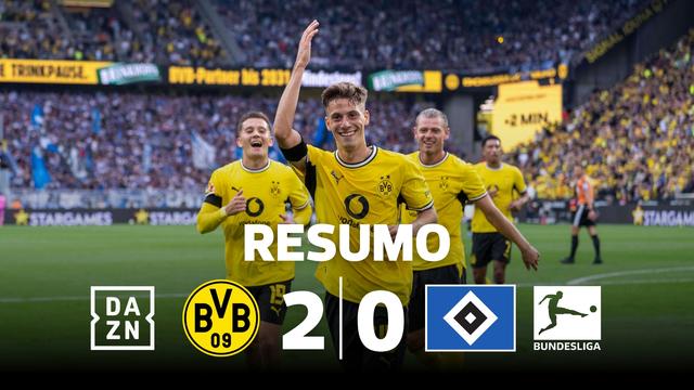 Dortmund só precisou da primeira parte para devorar o Hamburgo (resumo)