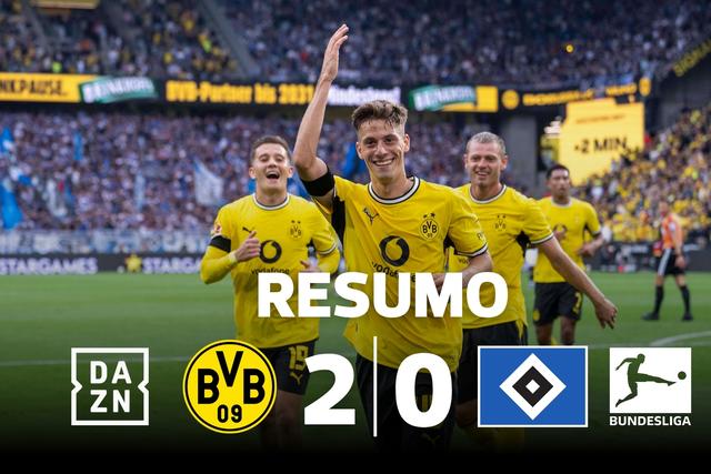 Dortmund só precisou da primeira parte para devorar o Hamburgo (resumo)