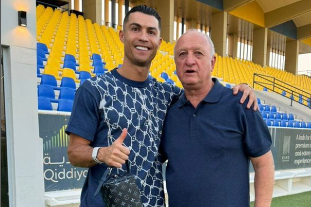Scolari visitou Cristiano Ronaldo no Al Nassr
