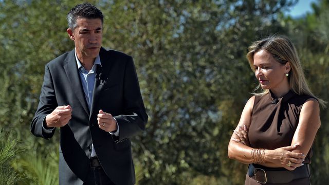 Bruno Lage entrevistado por Irene Palma, jornalista de A BOLA - Foto: Miguel Nunes