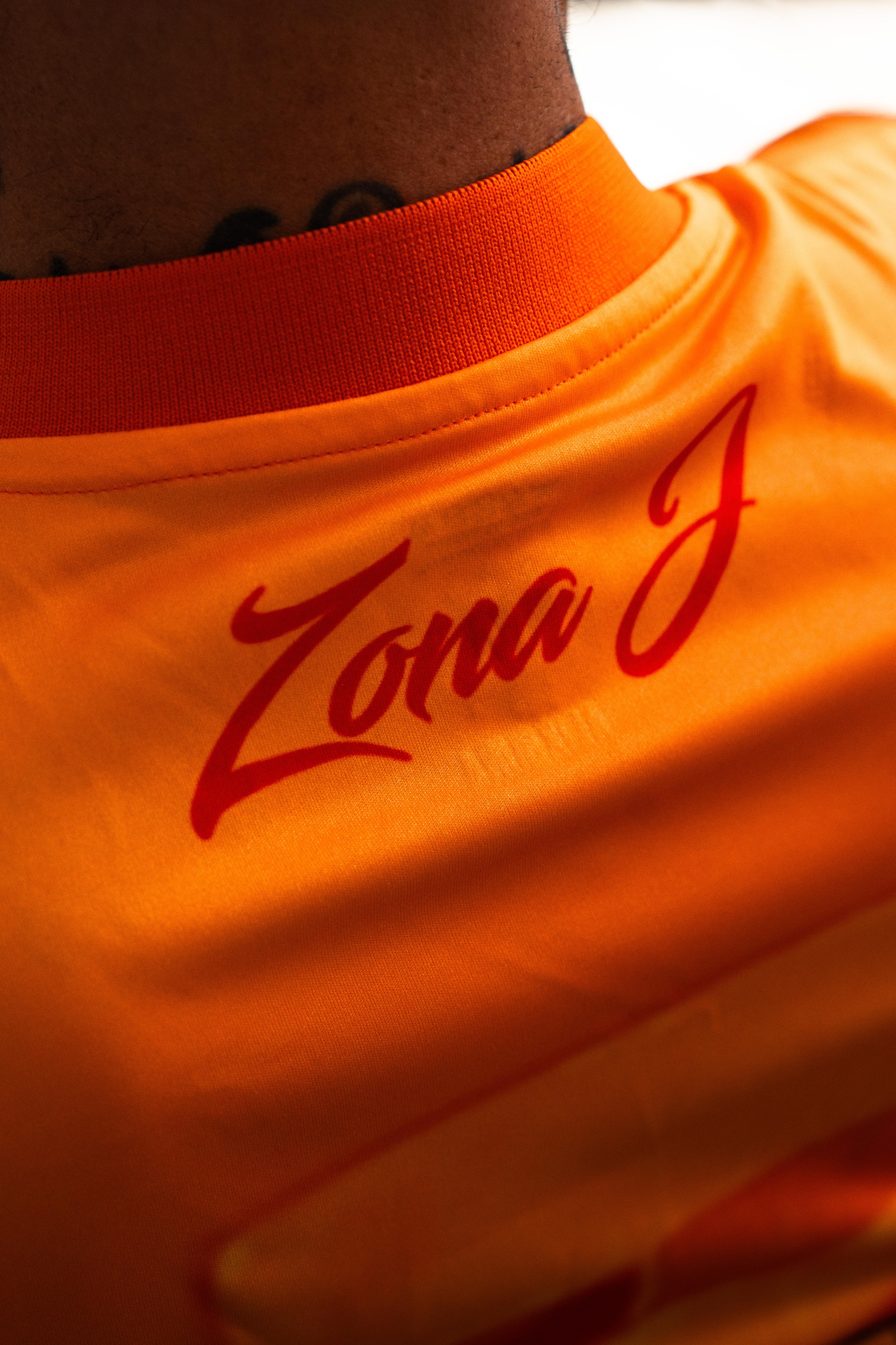 Detalhe da camisola do Torre Laranja FC - Foto: André Carvalho