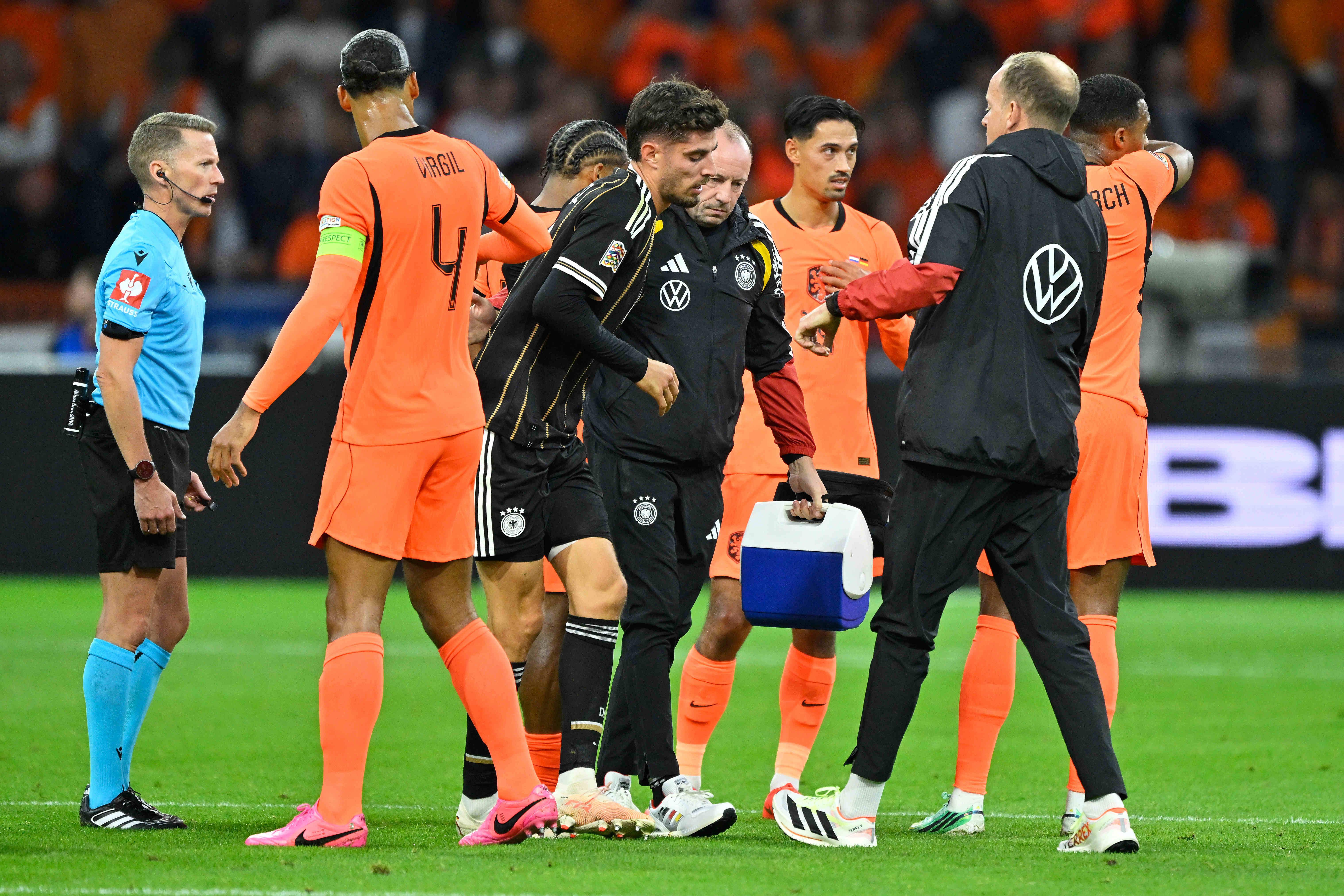 Kai Havertz, Arsenal/Alemanha - lesão durante o jogo com os Países Baixos, distensão muscular na coxa