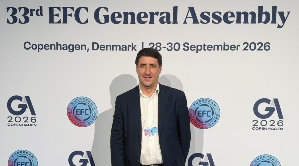 Carlos André Gomes, presidente do Marítimo, em Copenhaga. -Foto: MARÍTIMO