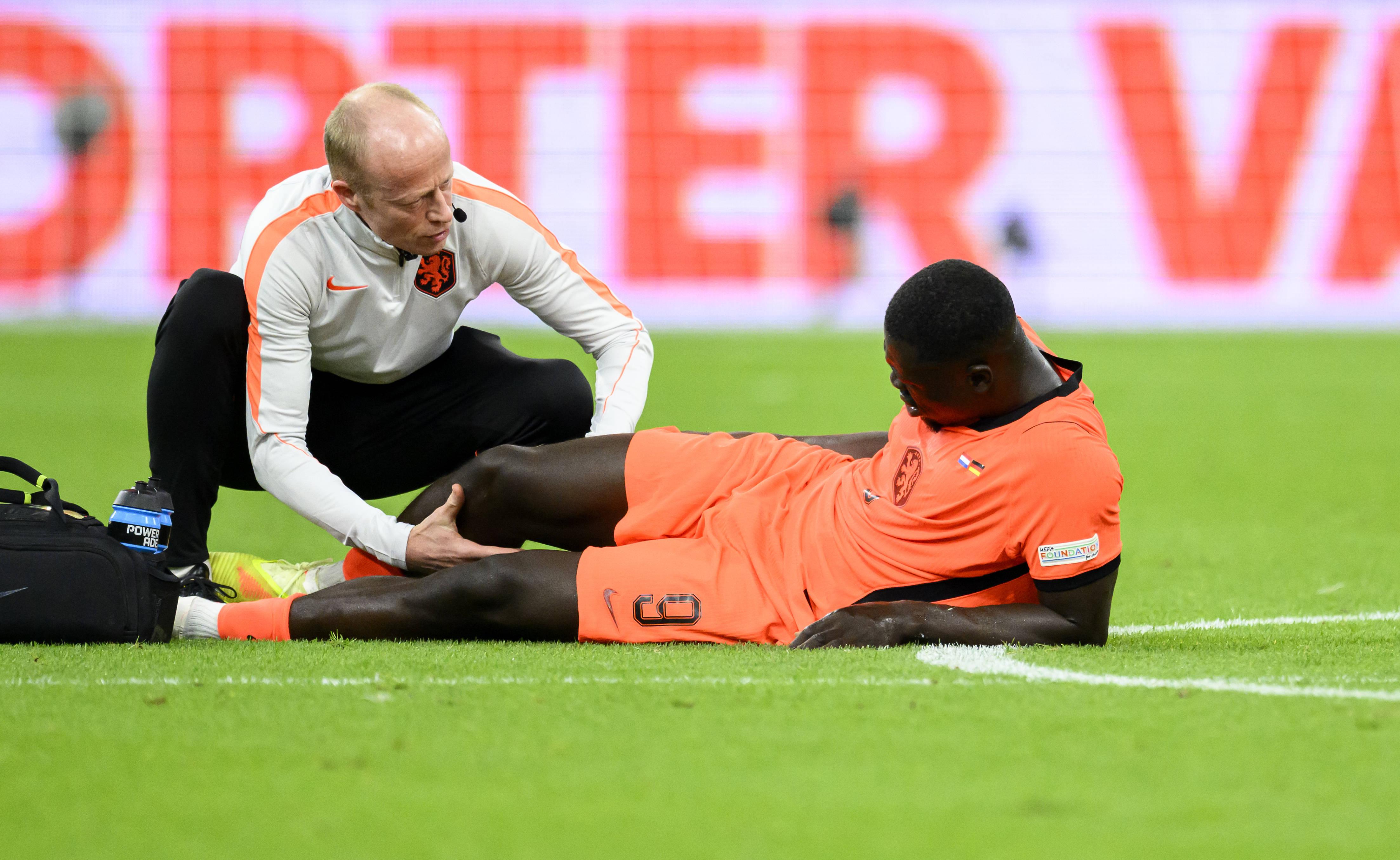 Brian Brobbey, Sunderland/Países Baixos- mais uma lesão no jogo com a Alemanha, na coxa direita, saiu logo aos 35 minutos