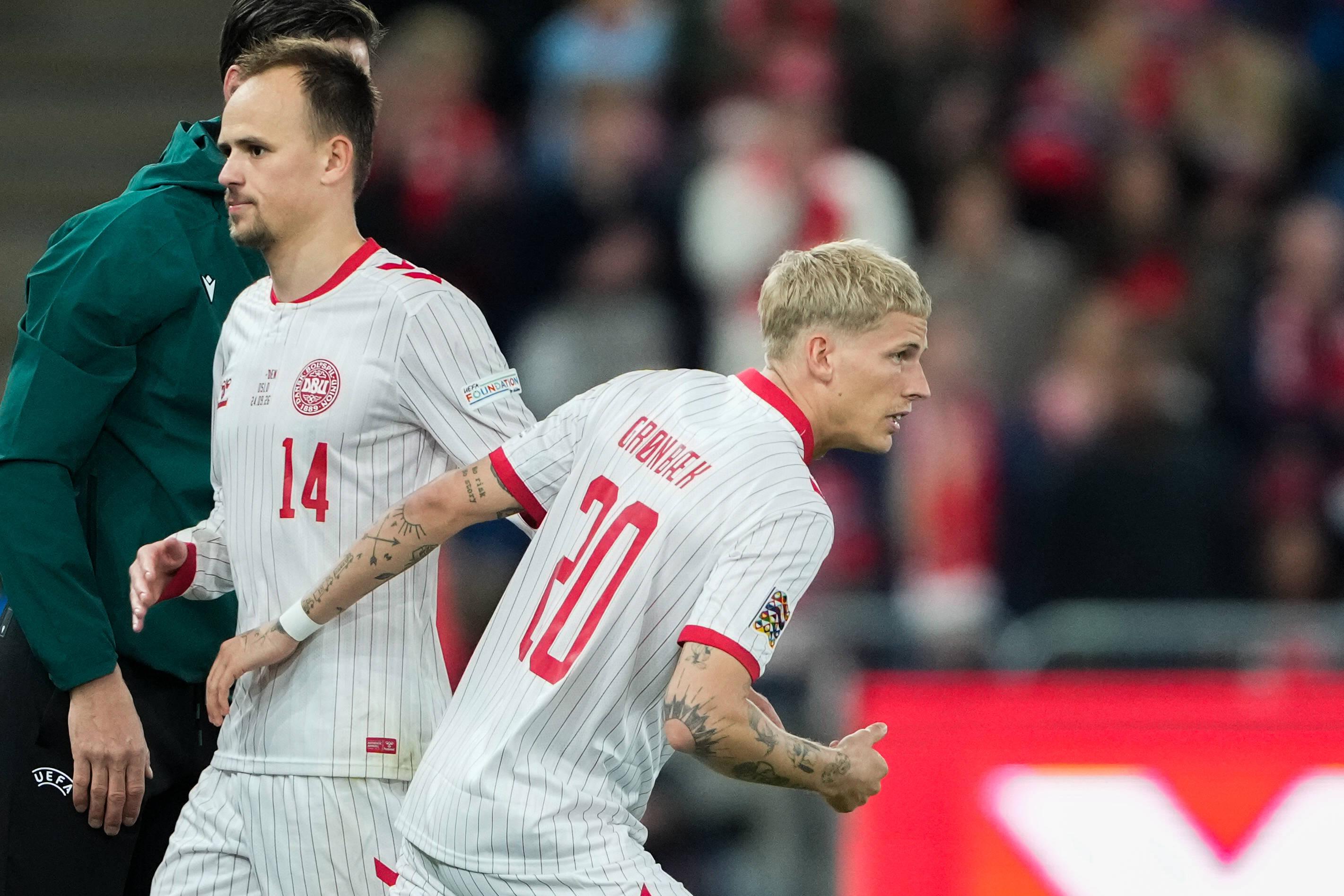 Gronbaek, Hamburgo/Dinamarca: lesão na coxa durante jogo com a Noruega