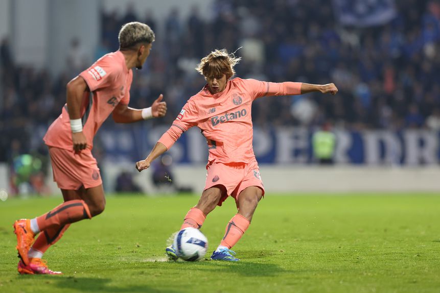 Rodrigo Mora atingiu notas altas na partida frente ao Moreirense - Catarina Morais/Kapta+