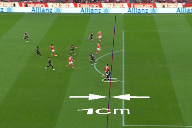 Fora de jogo milimétrico tirado ao belga
