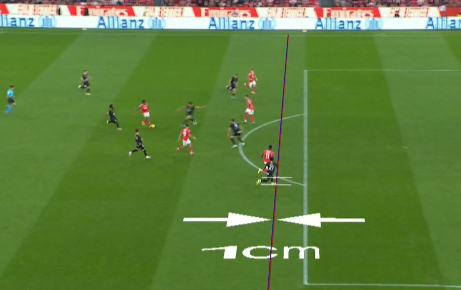 Fora de jogo milimétrico tirado ao belga