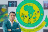 Pedro Gonçalves na apresentação como treinador do Young Africans, da Tanzânia