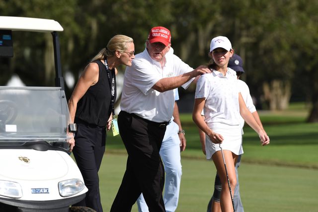 Donaldo Trump com a neta Kai. Foto: IMAGO
