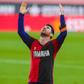 Lionel Messi usou uma camisola do Newell's ainda no Barcelona durante um festejo