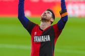 Lionel Messi usou uma camisola do Newell's ainda no Barcelona durante um festejo