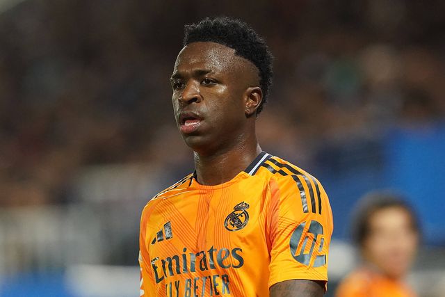 Vinícius Jr. durante um jogo pelo Real Madrid