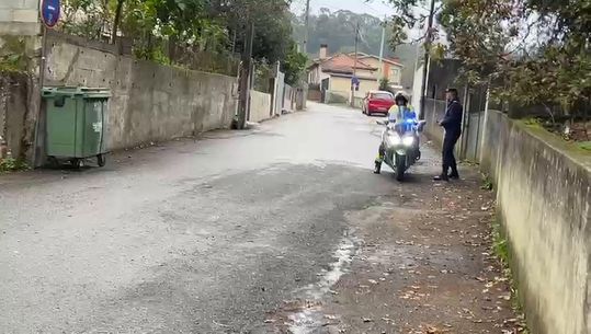 Chegada da equipa do FC Porto ao Olival com muita segurança