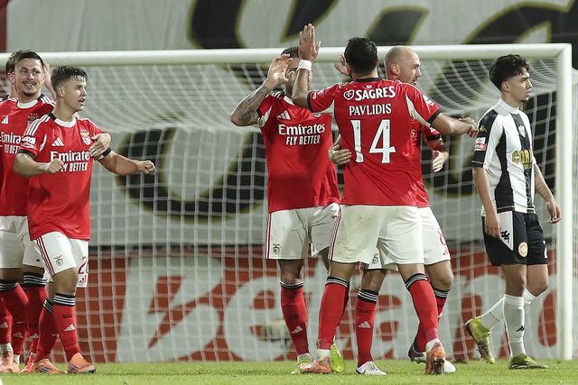 Avançado grego marcou pela 10.ª vez na liga - Foto: HOMEM DE GOUVEIA/LUSA