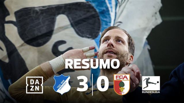 Hoffenheim atropela Augsburgo e ascende ao 5.º lugar (resumo)