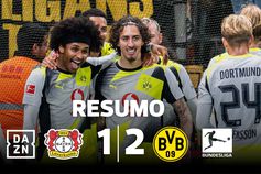 Vitória em Leverkusen permite ao Dortmund chegar ao pódio (resumo)