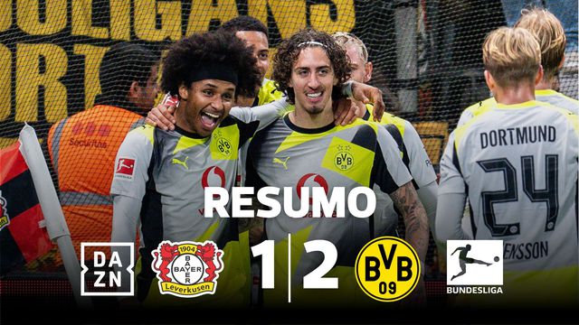 Vitória em Leverkusen permite ao Dortmund chegar ao pódio (resumo)