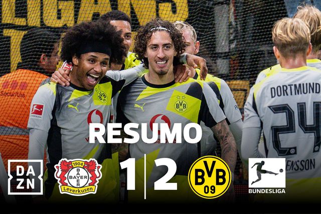 Vitória em Leverkusen permite ao Dortmund chegar ao pódio (resumo)